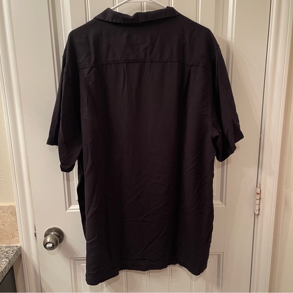 Tommy Bahama Men's XXL Black Button-Down Shirt 100% Viscose Lightweight Vacation - Picture 2 of 10